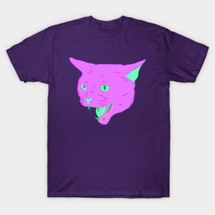 Vaporwave Cat - Grape Juice T-Shirt